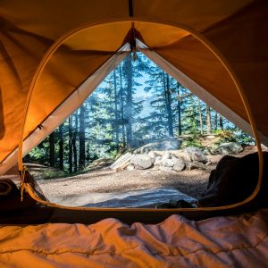 Alpine Pro 2-person 4-season tent pitched under starry night sky